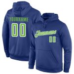 Custom Neon Green-White Hoodie for Sports Team, Personalized Stitched Pullover with Name and Number Personalized Stitched
