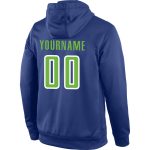 Custom Neon Green-White Hoodie for Sports Team, Personalized Stitched Pullover with Name and Number Personalized Stitched