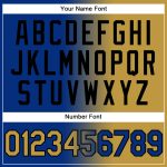 Custom Name Number Sports Hoodie - Personalized Stitched Royal Old Gold Black Gradient Pullover Sweatshirt Personalized Stitched