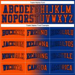 Custom Name & Number Royal Orange-Black Gradient Sports Hoodie Pullover Sweatshirt - Personalized Team Apparel Personalized