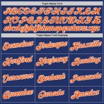 Personalized Royal Orange White Hoodie Pullover Sweatshirt - Stitched Sports Apparel Personalized Stitched Royal Orange-White