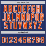 Personalized Royal Orange White Hoodie Pullover Sweatshirt - Stitched Sports Apparel Personalized Stitched Royal Orange-White