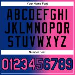 Custom Name and Number Sports Hoodie - Stitched Royal Pink-Black Gradient Pullover Sweatshirt Personalized Stitched Royal