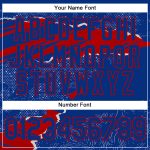 Custom Name Number Sports Hoodie 3D Torn Paper Design Royal Red Pullover Sweatshirt - Personalized Stitched Team Apparel