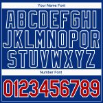 Custom Name Number 3D Sports Hoodie Pullover - Personalized Royal Red-White Christmas Sweatshirt Personalized Stitched Royal