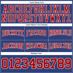 Custom Royal Red-White Football Hoodie with Name & Number - Personalized Stitched Pullover Sweatshirt Personalized Stitched
