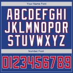 Custom Team Name Number Royal Red-White Sports Hoodie Pullover Sweatshirt - Personalized Stitched Design Personalized Stitched