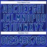 Custom Name and Number Sports Hoodie Sweatshirt, Personalized Stitched 3D Pattern Design in Royal Navy-White Personalized