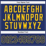 Custom Royal-Gold Sports Hoodie with Personalized Name & Number, Stitched Pullover Sweatshirt for Teams Personalized Stitched