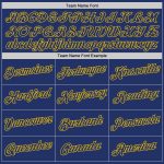 Custom Royal-Gold Sports Hoodie with Personalized Name & Number, Stitched Pullover Sweatshirt for Teams Personalized Stitched