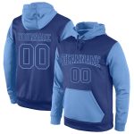 Custom Team Name Number Personalized Royal-Light Blue Hoodie Pullover Sports Sweatshirt Personalized Stitched Royal Royal-Light