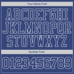 Custom Name and Number Royal White Sports Hoodie Pullover Sweatshirt - Personalized Stitched Team Apparel Personalized Stitched