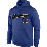 Custom Name and Number Black Sports Pullover Hoodie - Personalized Stitched Vintage USA Flag Sweatshirt Personalized Stitched