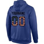 Custom Name and Number Black Sports Pullover Hoodie - Personalized Stitched Vintage USA Flag Sweatshirt Personalized Stitched