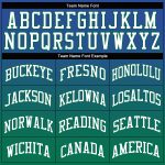 Custom Team Name Number Pullover Hoodie Sweatshirt - Personalized Stitched Royal White Kelly Green Fade Fashion Personalized