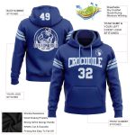 Custom Name Number Hoodie Football Pullover Sweatshirt Royal White Light Blue Personalized Stitched Royal White-Light Blue