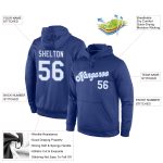 Custom Team Hoodie with Personalized Name & Number - Royal White-Light Blue Sports Pullover Sweatshirt Personalized Stitched