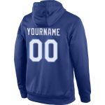 Custom Team Hoodie with Personalized Name & Number - Royal White-Light Blue Sports Pullover Sweatshirt Personalized Stitched