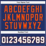 Custom Royal White-Orange Sports Hoodie with Personalized Name & Number - Stitched Pullover Sweatshirt Personalized Stitched