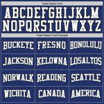 Custom Name Number Sports Pullover Hoodie Sweatshirt in Royal White Pinstripe Black - Personalized Team Apparel Personalized