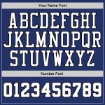 Custom Name Number Sports Pullover Hoodie Sweatshirt in Royal White Pinstripe Black - Personalized Team Apparel Personalized