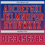 Custom Name Number Sports Hoodie Royal White-Red Fade Stitched Pullover Sweatshirt Fashion Team Wear Personalized Stitched