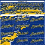 Custom Name and Number Sports Hoodie - Personalized 3D Torn Paper Style Royal Yellow Pullover Sweatshirt Personalized Stitched