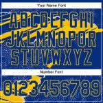 Custom Name and Number Sports Hoodie - Personalized 3D Torn Paper Style Royal Yellow Pullover Sweatshirt Personalized Stitched