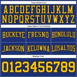 Custom Stitched Football Hoodie with Team Name and Number - Royal Yellow-Black Pullover Sweatshirt Personalized Stitched