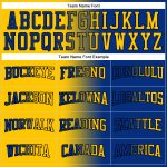 Custom Name and Number Sports Hoodie, Personalized Royal Yellow-Black Gradient Pullover Sweatshirt for Team Fans Personalized
