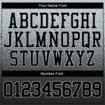 Custom Team Hoodie with Name and Number - Personalized Black Fade Sports Sweatshirt Pullover in Silver Personalized Stitched