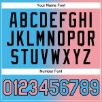 Custom Name and Number Personalized Sky Blue Pink-Black Gradient Sports Hoodie Pullover Sweatshirt Fashion Medium Personalized