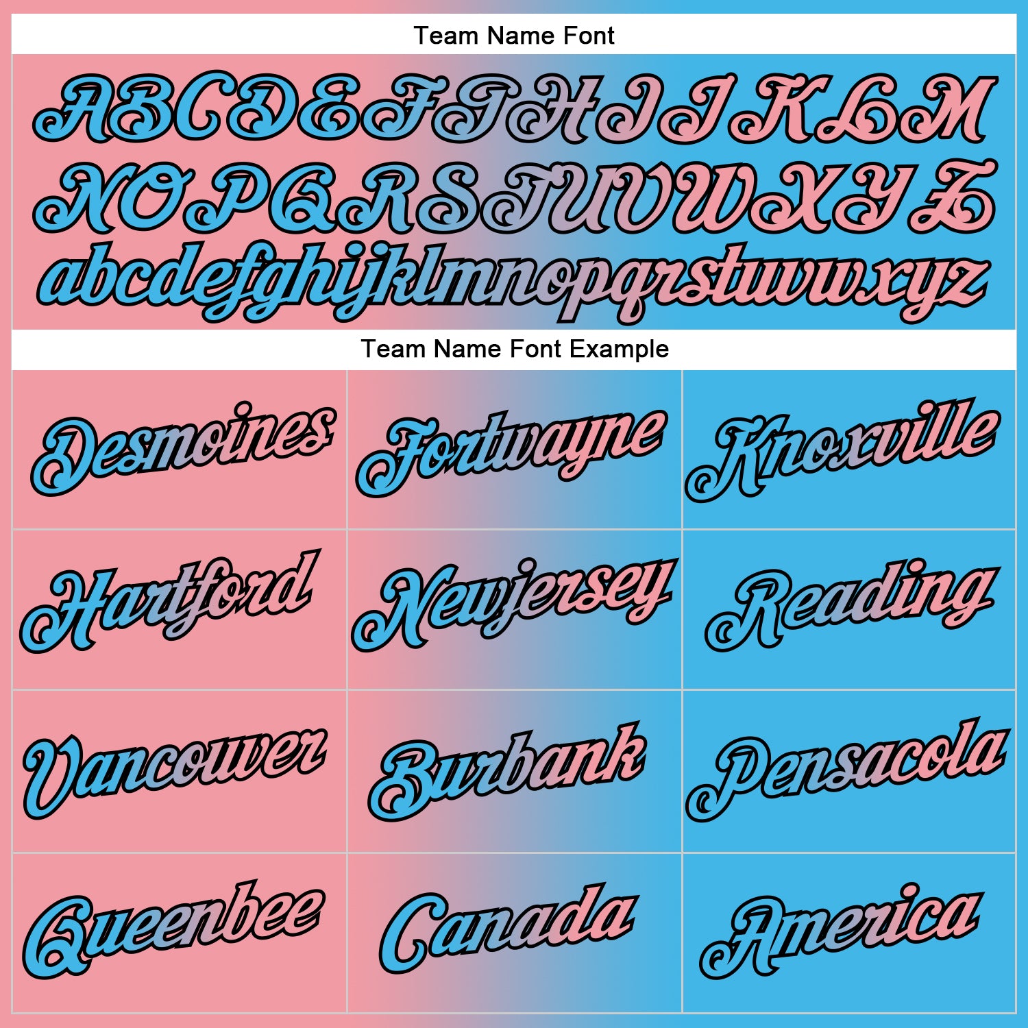 Personalized Stitched Sky Blue Medium Pink-Black Gradient Fashion Sports Pullover Sweatshirt Hoodie Team Custom Name and Number Custom Name and Number Personalized Sky Blue Pink-Black Gradient Sports Hoodie Pullover Sweatshirt Fashion Medium Personalized - Image 3