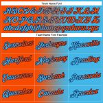Custom Team Name Number Hoodie Stitched Sky Blue Orange-Navy Gradient Fashion Sports Pullover Sweatshirt Personalized Stitched