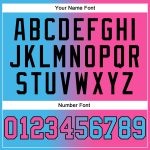 Custom Name Number Pullover Hoodie Sweatshirt - Sky Blue Pink Black Gradient Fashion Sports Team Design Personalized Stitched