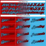 Custom Name Number Sports Hoodie Stitched Fashion Pullover Sweatshirt in Sky Blue Red Black Gradient for Team Wear Personalized
