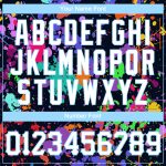 Custom Name Number Hoodie 3D Sports Pullover Sweatshirt White Light Blue Graffiti Pattern Personalized Stitched Splashes