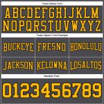 Custom Team Name Number Football Hoodie Sweatshirt - Personalized Stitched Steel Gray Gold-Black Pullover Personalized Stitched
