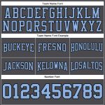 Custom Football Hoodie with Personalized Name and Number in Steel Gray and Light Blue-Black, Stitched Pullover Sweatshirt