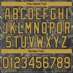 Custom Name and Number Cat Hoodie - 3D Pattern Design in Steel Gray and Old Gold-Black - Personalized Pullover Sweatshirt