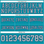 Custom Name Number Football Hoodie Sweatshirt Teal Gray Navy Personalized Stitched Pullover Personalized Stitched Teal Gray-Navy
