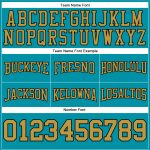 Custom Personalized Football Hoodie Sweatshirt with Stitched Name & Number in Teal, Old Gold, and Black - Team Pullover Personalized