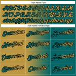 Custom Teal Old Gold-Black Gradient Sports Hoodie Sweatshirt with Personalized Name and Number - Fashion Pullover Personalized