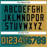 Custom Teal Old Gold-Black Gradient Sports Hoodie Sweatshirt with Personalized Name and Number - Fashion Pullover Personalized