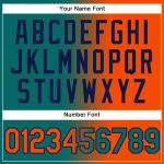 Custom Name and Number Hoodie - Personalized Teal Orange-Navy Gradient Fashion Sports Pullover Sweatshirt Personalized Stitched