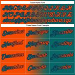 Custom Name and Number Hoodie - Personalized Teal Orange-Navy Gradient Fashion Sports Pullover Sweatshirt Personalized Stitched