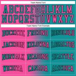 Custom Name & Number Teal Pink Black Gradient Sports Hoodie Pullover Sweatshirt Fashion Team Wear Personalized Stitched Teal