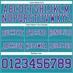 Custom Name and Number Football Hoodie Personalized Teal Purple White Pullover Sweatshirt for Team Support Personalized Stitched