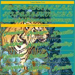 Custom Tiger and Flower Sports Pullover Hoodie with 3D Teal Yellow Design - Personalized Sweatshirt with Name and Number