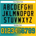 Custom Name Number Hoodie for Team - Teal Yellow Black Gradient Fashion Pullover Sweatshirt Personalized Stitched Teal Yellow-Black